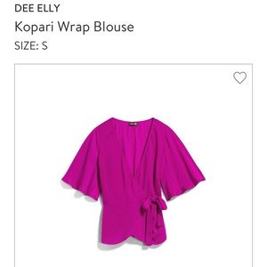 Dee Elly Kopari Wrap Blouse Small